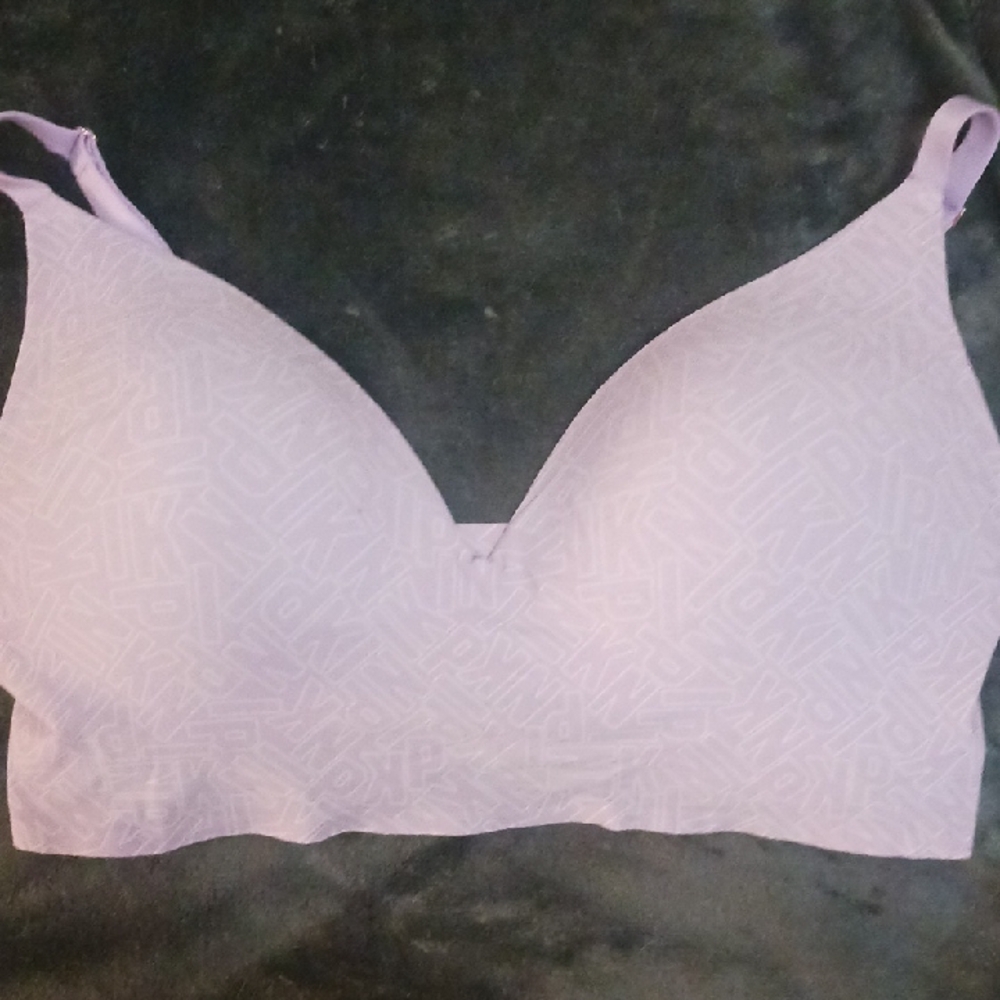 PINK Victoria's Secret Lavender Seamless Crop Bralette-NEW W/out Tags